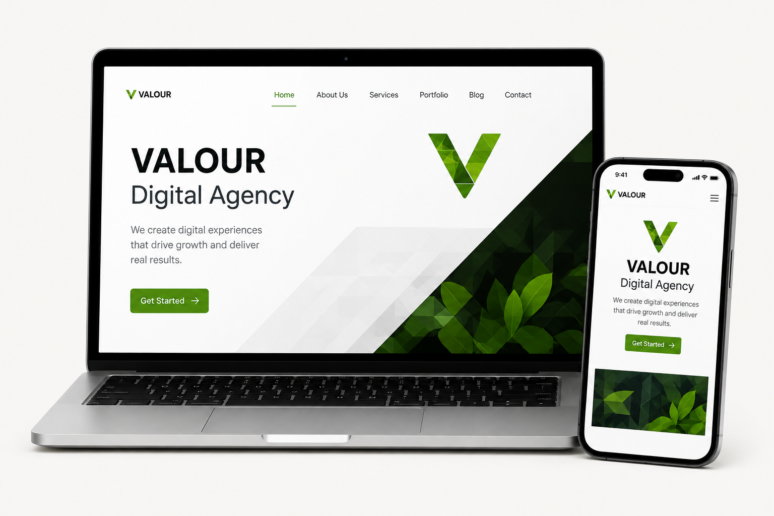 Website and UI UX Design mockup
